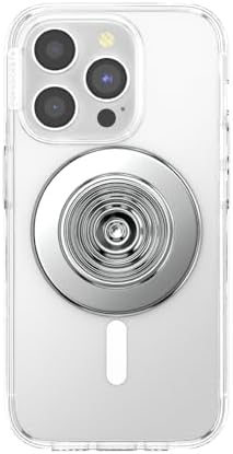 Mag Safe Pop Grip by Pop Sockets – Premium Magnetic Phone Holder & Stand with Customizable Ripple Chrome Top for i Phone Cases, Perfect for Effortless Hands-Free Viewing, Seamless Wireless Charging, and Ultimate Stability in Style