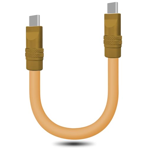 Ultra-Compact 240 W USB C Charging Cable – Sleek 4-Inch Power Bank Connector for i Phone 15/16 & Samsung Galaxy – Durable Tangle-Free Design for Effortless Portability – Essential Travel Accessory for Fast On-the-Go Charging Needs