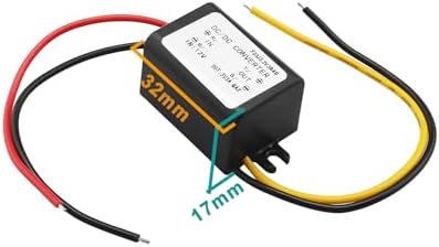 e Mag Tech Dual Pack 12 V to 3 V Step-Down Power Supply Module | 3 A High-Performance Converter with Safety Features | Essential Power Solution for Electronics and Automotive Applications | Compact 32 x17 mm Design in Elegant Black Finish