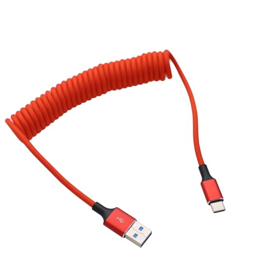 Nylon Braided USB C to USB A Cable for Fast Charging & High-Speed Data Transfer – Perfectly Compatible with Fujifilm X-T4, Blackmagic PCC 4 K, Atomos Ninja V, and DJI Drones – Durable, Tangle-Free Design for Professionals & Creatives