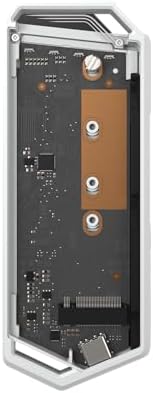 ASUS ROG Strix Arion White M.2 NVMe SSD Enclosure – Ultra-Fast USB 3.2 Gen 2 Type-C (10 Gbps) with Dual Cable Options & Thermal Pads for Optimal Cooling – Effortless Installation for PCIe 2280/2260/2242/2230 M Key/B+M Key SSDs – Perfect for Gamers and Professionals Needing Speed and Portability