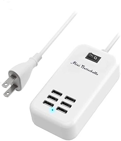 Ultimate 6-Port USB Charging Hub: High-Speed AC Power Adapter with Surge Protection for Seamless Device Charging at Home, Office, or Travel – Compact and Safe Charging Station for Smartphones, Tablets, and More