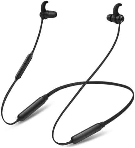 Avantree NB16-Q Bluetooth 5.2 Neckband Earbuds – Premium Qualcomm apt X Adaptive Audio for Exceptional Sound Clarity, 20-Hour Extended Playtime, Ergonomically Designed for Ultimate Comfort and Universal Compatibility with Smartphones, Smart TVs, and Laptops – Ideal for All-Day Use and Seamless Listening Experience