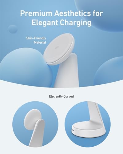 Anker 2-in-1 Mag Safe Wireless Charging Stand for i Phone 16, Qi2 Certified 15 W Ultra-Fast Charger, Adjustable Design with Dual Functionality for i Phone and Air Pods, Sleek Black Finish – Optimal Speed and Style for Modern Devices