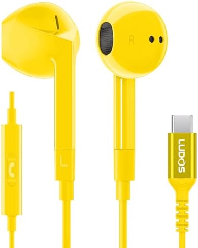 LUDOS FEROX USB-C Earbuds – Premium Wired Headphones for i Phone 16 & Samsung Galaxy Series, Featuring Exceptional Audio Clarity & Deep Bass, Ergonomically Designed for All-Day Comfort, Tangle-Free Cable for Streamlined Use, Supported by an Impressive 5-Year Warranty, Eye-Catching Vibrant Green Finish – Elevate Your Sound Experience for Music Lovers and Gamers Alike