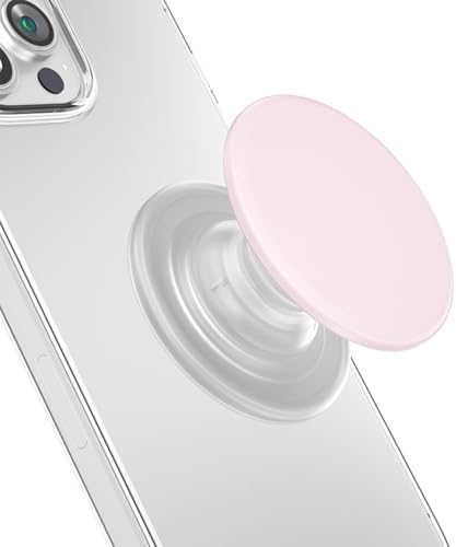 Magnetic Mag Safe Phone Grip Holder – Ergonomic Collapsible Stand for i Phone 12-16 Series, Transparent White Finish for Enhanced Style and Functionality, Secure Grip for Texting and Hands-Free Viewing, Lightweight and Portable Mobile Accessory