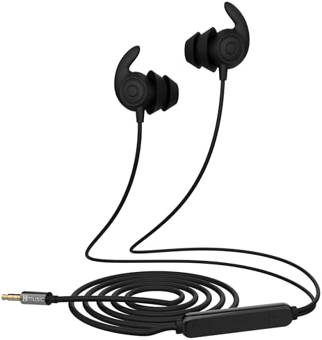 Ultra-Lightweight Hmusic Sleep Earbuds – 3.5 mm Wired Headphones with 30 d B Noise Isolation for Uninterrupted Relaxation – Snail Flat Design Perfect for Sleep, Travel, and Meditation – Crafted from Soft Silicone for Ultimate Comfort and Durability – Ideal for Audiobooks and Stress Relief