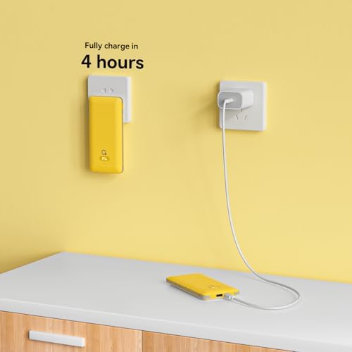 Ultimate Brand Q 10000 m Ah Portable Charger with Built-in Cables and AC Wall Plug – Fast Charging Power Bank with USB-C, Triple Output Ports for i Phone, Tablet & All Smartphones – Perfect Travel Companion for On-the-Go Charging