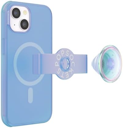 Pop Sockets i Phone 14 Pro Case with Integrated Slidable Grip & Kickstand – Pink Opalescent – Ultimate Wireless Charging Compatibility, 10 ft Drop Protection, and Easy Mag Safe Integration for Enhanced Mobile Experience