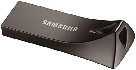 SAMSUNG BAR Plus 128 GB USB 3.1 Flash Drive – Ultra-Fast 400 MB/s Data Transfer, Rugged Metal Design for Maximum Durability, Ideal for Photos, Videos, and Music Storage, Enhanced Compatibility Across Devices, Sleek Titan Grey Finish