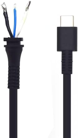 High-Performance 1.8 Meter USB C Cable – Type-C to Open-End Charger with Lock Slot for Enhanced Durability and 9.5 A Fast Charging – Universal Compatibility for HP, DELL, Lenovo Laptops (45 W-180 W) – Ideal for Data Transfer and Power Delivery