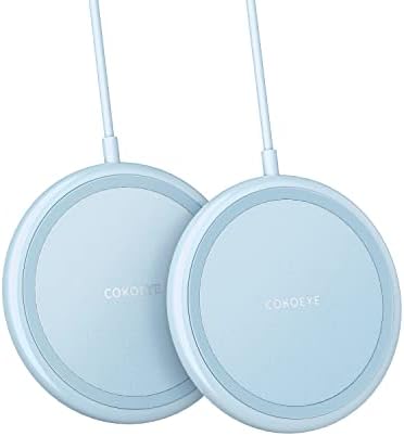 Dual Pack 15 W Fast Wireless Charger – Maximize Charging Efficiency for i Phone 16/15/14 & Samsung Galaxy S24/S23/S22 – Sleek Design, Enhanced Compatibility, Safe Charging for Air Pods Pro 2