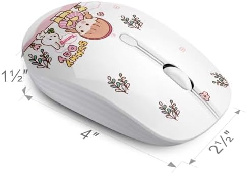 Ultra-Quiet Wireless Mouse with Nano Receiver – Perfect for PC, Laptop & Mac Book | Portable Optical Mice for Effortless Navigation | Ergonomic Design for Comfort & Productivity | Ideal for Mobile Professionals & Students