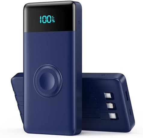 High-Capacity 10800 m Ah Portable Power Bank with Integrated Charging Cables & Wireless Apple Watch Dock – 25 W Quick Charge Solution for i Phone 16/15/14/13/12 & Android Devices – Sleek Pink Design for Effortless Travel – Enhanced Safety Features for Optimal Device Protection