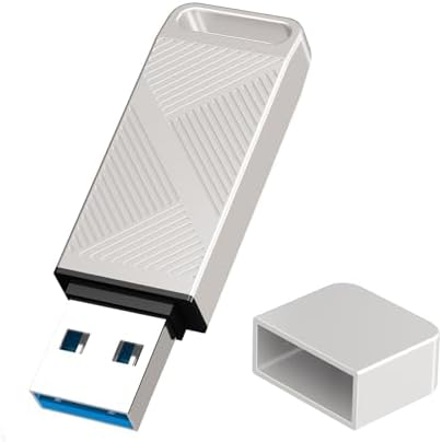 EASTBULL 256 GB High-Speed USB 3.0 Flash Drive with USB C Adapter & Keychain – Sleek Metal Design for Ultimate Portability, Fast Data Transfers, and Enhanced Compatibility for All Devices