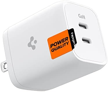 Spigen Ga N III 35 W Dual USB-C Fast Charger – PD 3.0 Power Adapter for i Phone 16 Series, Galaxy S25/S24, i Pad Pro M4, Pixel 8/8 a – Compact & Efficient Charging Block for Home and Travel
