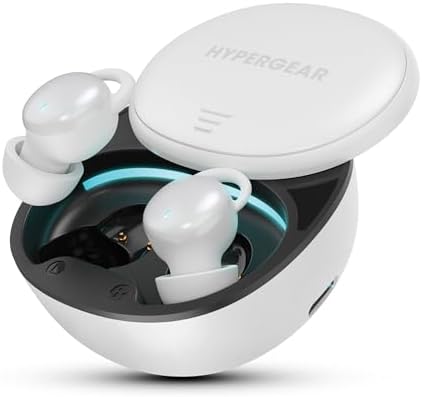 Hyper Gear Mini True Wireless Earbuds – Advanced Noise-Cancellation for Sleep Enhancement – 20-Hour Long Battery Life for Continuous Relaxation – Ergonomic Comfort Design Perfect for Meditation and Travel – Multi-Device Bluetooth Compatibility for Ultimate Versatility – Experience Uninterrupted Rest and Rejuvenation