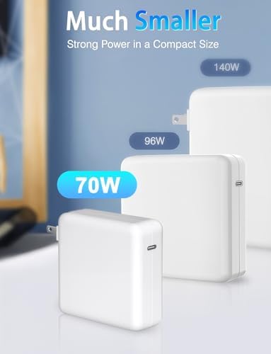Ultra-Lightweight 70 W Magnetic Charger for Mac Book Air & Pro (2021-2025) – Fast, Safe Power Adapter with Advanced Mag3 Cable – Compact & Portable Design for On-the-Go Charging – 6.6 FT Cable for Optimal Flexibility – Unmatched Compatibility for 13″ & 15″ Models – Reliable 24/7 Customer Support & Exceptional Value