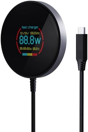 HYDGYC 15 W Mag Safe Wireless Charging Pad – Ultimate Fast Charging Solution for i Phone 16 Series & Air Pods – Sleek Black Design with 3.3 ft Cable – Effortless Magnetic Alignment for Tangle-Free Power – Compatible with i Phone Models 12, 13, 14 & More – Elevate Your Charging Experience with Reliable Speed and Style