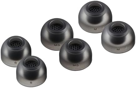 Enhance Your Audio Experience with AZLA Sedna Earfit MAX TWS Earbud Tips (S/MS/M) – Premium Noise-Canceling Silicone Eartips in Dark Gray for Ultimate Comfort and Sound Isolation, Perfectly Compatible with Sony, Samsung, and Sennheiser Wireless Headphones