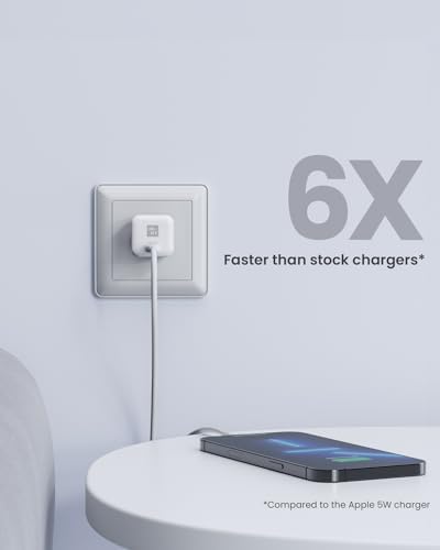 Compact 30 W USB-C Fast Charger Block with Ga N II Technology – Universal Mini Wall Adapter for Quick Power Delivery to All USB-C Devices (Cable Not Included) – Ideal for Travel and Everyday Use