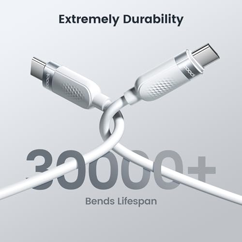 High-Speed 60 W USB C Cable Set [2-Pack, 10 ft] – Versatile Fast Charging Silicone Cord for i Phone 16, Samsung Galaxy S24, Mac Book Air, and More – Durable Design for Maximum Compatibility and Extended Reach (Black & White)