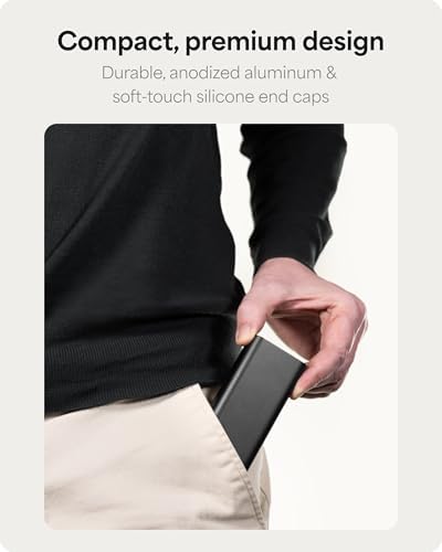 Mophie Powerstation Mini 5,000 m Ah Portable Power Bank – Ultra-Fast 20 W USB-C PD Charger for Rapid Device Recharging, Compact Pocket-Sized Design with LED Battery Indicator, Includes USB-C Cable for Instant Connectivity, Essential Travel Accessory for On-the-Go Smartphone Power
