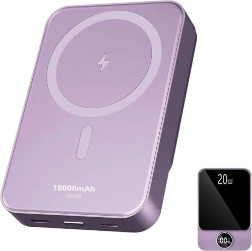 Magnetic Power Bank 10000 m Ah with PD 20 W Fast Charging – Ultra-Compact Portable Charger Compatible with Mag Safe for i Phone 12/13/14/15/16 Pro/Pro Max, Samsung, and Android Devices – Rapid Charging Solution for On-the-Go Power Needs