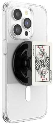 Elevate Your Smartphone Experience with the Mag Safe Compatible Pop Sockets Grip – Stylish Enamel Silver Heart Design, Magnetic Phone Stand & Secure Grip for i Phone, Ideal for Hands-Free Viewing & Effortless Wireless Charging, Customizable Swappable Top for Personal Flair