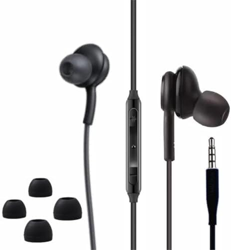 2025 High-Performance In-Ear Stereo Earbuds for Samsung Galaxy – Comfortable 3.5 mm Jack Headphones with Integrated Microphone and Volume Controls – Sleek White Design for All-Day Audio Enjoyment – Perfect for Music Lovers and Professionals