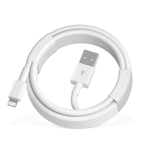 6 FT Lightning to USB A Carplay Charging Cable – Dual Pack for Apple i Phone 14, 13, 12, 11 Pro Max, XR, XS, X, 8, 7, 6 Plus, SE & i Pad – High-Speed Data Transfer & Durable Design for Enhanced In-Car Connectivity and Convenience