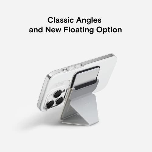 MOFT MagSafe Wallet Stand for iPhone 16/15/14/13/12 Series MagSafe Compatible Phone Stand with 3 Viewing Angles (Cool Gray) – Enhanced Compatibility and Speed