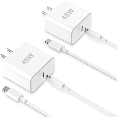 Ultimate 45 W USB-C Fast Charger with 6 FT Type C Cable for i Phone 16 Pro Max – Rapid Power Delivery for i Phone 15 Models & S25 – Lightweight & Durable Design for On-the-Go Charging Efficiency