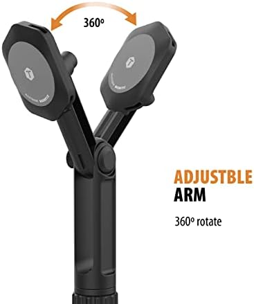 Enhanced Magnetic Phone Mount for Vehicles – Tough Tested Adjustable 13.3” Boom Arm with Expandable Cupholder Base | Universal Compatibility for i Phone & Android | Secure Grip on Bumpy Roads | Effortless Access to Navigation and Calls