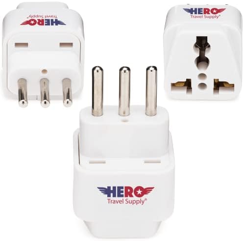 Hero Travel Supply All-in-One Universal Travel Adapter – Global Charging Companion for 100+ Countries | Charge Up to 3 Devices with Dual USB-A & USB-C Ports | Compact Design with Built-in Surge Protection for Hassle-Free Adventures | Essential Travel Accessory for On-the-Go Connectivity