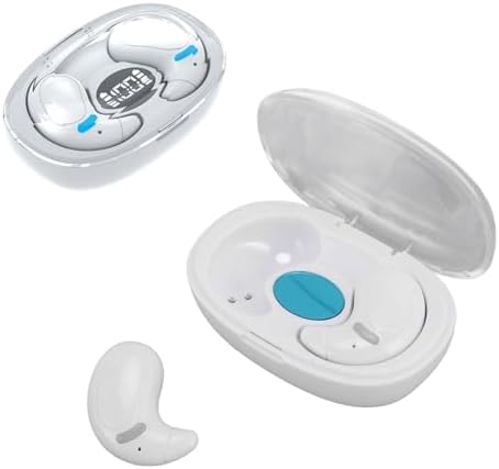 Transform Your Audio Experience with Next-Gen Invisible Bluetooth 5.3 Sleep Headphones – Ultra-Light Wireless Earbuds Tailored for Side Sleepers, Equipped with Intuitive Touch Controls for Effortless Sound Management, Perfect for Comfort During Sleep, Workouts, or Commutes (White) – Embrace the Future of Comfortable Listening with Durable Mini In-Ear Design