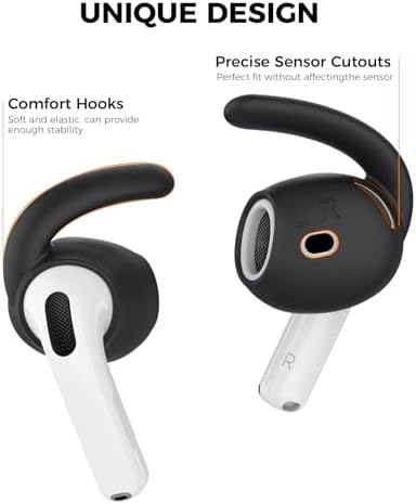 Aha Style Silicone Ear Hooks for Air Pods Pro – 3 Pairs of Anti-Slip Covers with Storage Pouch – Premium Earbud Accessories for Enhanced Comfort and Stability During Activities – Durable, Custom Fit Compatible with Apple Air Pods Pro (White)