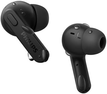 Revolutionize Your Audio Experience with PHILIPS True Wireless Earbuds – Advanced Bluetooth 5.3 Headphones Featuring 13 mm Drivers and AI Mic for Crystal-Clear Calls, IPX4 Waterproof Design for Active Lifestyles, 15 Hours of Playtime, Ultimate Compatibility with i Phone, Android & All Bluetooth Devices in Sleek White Finish