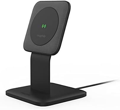 Mophie 15 W Fast Wireless Charging Stand – Premium Mag Safe & Qi-Compatible Charger for i Phone, Google Pixel, Samsung Galaxy – Sleek Ergonomic Design for Effortless Hands-Free Use & Enhanced Charging Efficiency