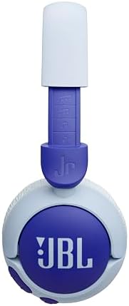 JBL Junior 320 BT Wireless On-Ear Headphones for Kids – Safe Sound Under 85 d B with Custom Parental Control, 50-Hour Battery Life, Lightweight Comfort and Stylish Blue Design – Ideal for Music, Audiobooks & Educational Content