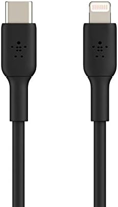 Belkin Boost Charge 6.6 ft Nylon Braided USB C to Lightning Cable – MFi Certified Fast Charging Cord for i Phone 14 & 13 – 18 W Power Delivery for Rapid Device Charging – Durable, Tangle-Free Design for Home and Office Use – Premium Quality Apple Charger Cable