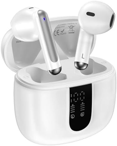 Experience Unmatched Audio Clarity with Bluetooth 5.3 Wireless Earbuds – 60-Hour Battery Life for Extended Enjoyment, IPX7 Waterproof for the Active Lifestyle, Ergonomic Design for Ultimate Comfort, Dual LED Battery Indicator for Easy Monitoring, Perfectly Compatible with Samsung Galaxy A Series & i Phone 16/15 Series – Tailored for Audiophiles and Fitness Aficionados