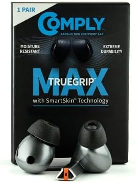 Enhance Your Audio Journey with Comply True Grip Memory Foam Earbud Tips for Samsung Galaxy Buds3 Pro | Ultimate Comfort, Secure Fit, and Superior Noise Isolation | Convenient Removal & Cleaning Tool Included | Available in Black (S/M/L) – Ideal for Audiophiles and Active Lifestyles