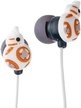 Jazwares Disney BB-8 Earbuds – Premium In-Ear Headphones for Star Wars Fans | Enhanced Compatibility, Superior Sound Quality & Unique Design for Ultimate Listening Experience
