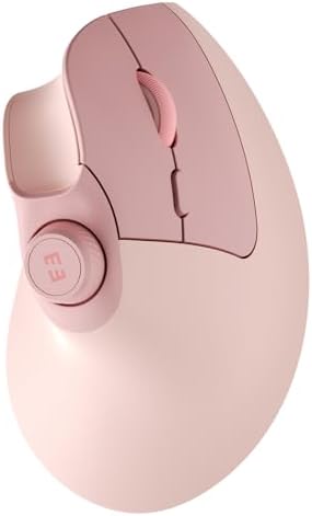 seenda Purple Ergonomic Vertical Wireless Mouse – Rechargeable Dual Bluetooth & USB Connectivity, Multi-Device Compatible with Quiet Clicks & Volume Control Knob for Windows, Mac, PC & Laptop – Comfort & Style Combined