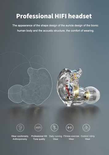 Elevate Your Sound Experience with FEDAI TRN CS4 In-Ear Headphones – Cutting-Edge Dual Dynamic Drivers for Superior Hi-Fi Stereo Sound, Effective Noise-Cancelling Technology, Ergonomically Designed for Comfort, and Unmatched Device Compatibility – Ideal for Audiophiles, Musicians, and Gamers Seeking Crystal Clear Audio Clarity on the Go
