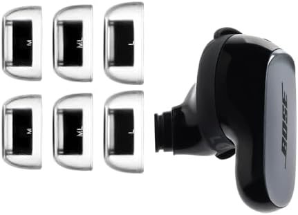 Upgrade Your Bose Listening Experience with AZLA Sedna Earfit Crystal Silicone Tips – Supreme Comfort & Noise Isolation for Quiet Comfort Ultra & QC II – 3 Sizes for Customized Fit – Enhance Audio Quality & Block External Noise