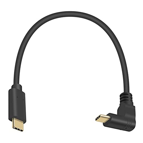 High-Performance Poyiccot 1 ft Short USB C to USB C Cable – 240 W Rapid Charging & 40 Gbps Thunderbolt 4 Data Transfer – Right Angle Design for Enhanced Space Efficiency & 8 K@60 Hz Video Compatibility – Ideal for i Phone, Mac Book, and Surface Pro Users