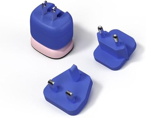 CASETi FY Powerthru 33 W Fast Charger – Compact Dual Port Wall Adapter in Stylish Pink/Blue for Lightning-Fast Device Charging with Advanced Safety Features and Universal Device Compatibility