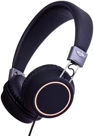 Olyre Lightweight Wine Red Kids Headphones – Ergonomic Wired Earphones for Toddlers – Superior Audio Quality with Tangle-Free Design – Comfortable, Durable & Stylish for School, Travel, and Home Use – Ideal for Young Listeners and Seamless Compatibility with Tablets and Smartphones